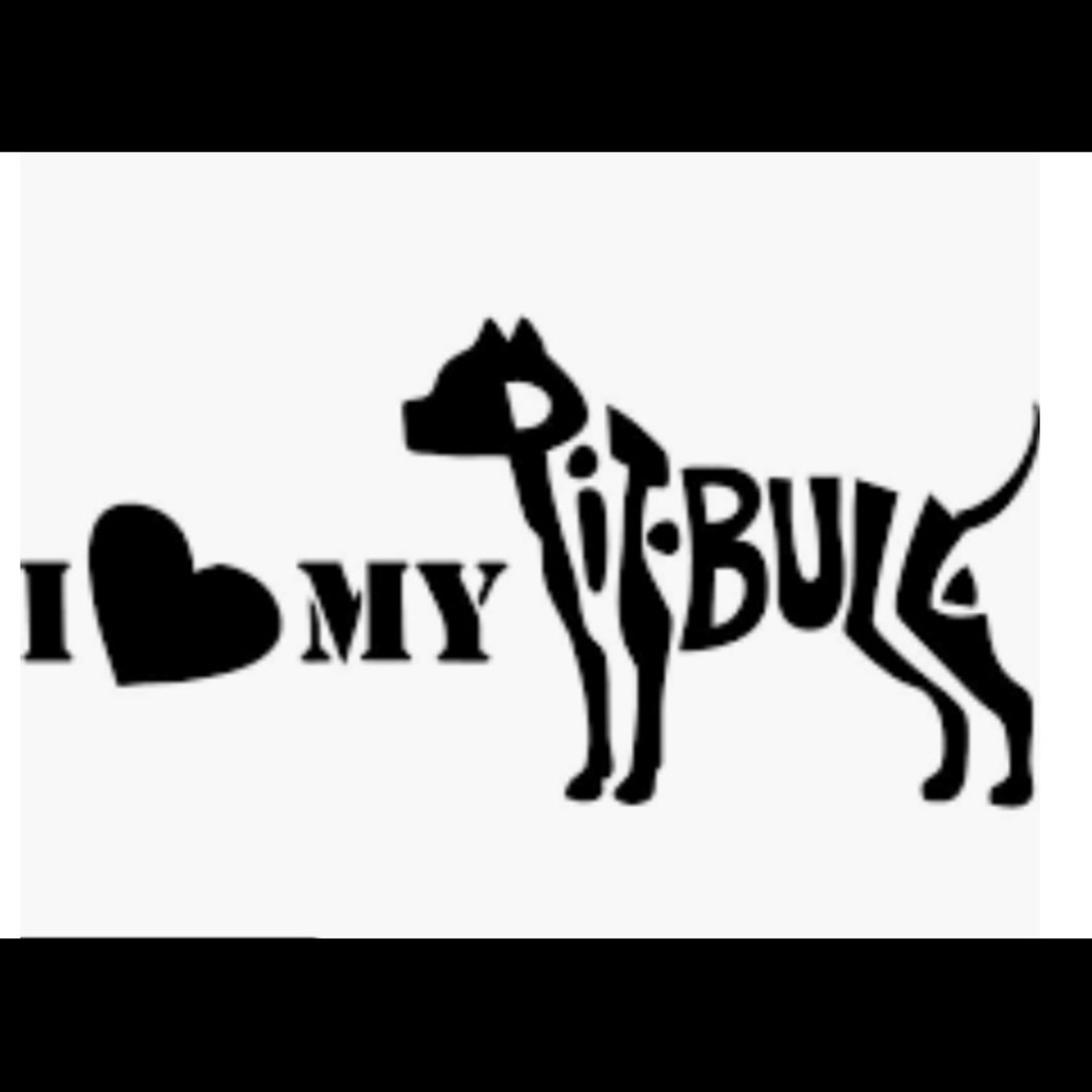 I”heart “ My Pitbull Tribal 7 in long vinyl decal